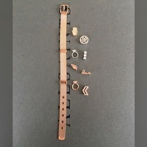 Bracelets with slide on charms.